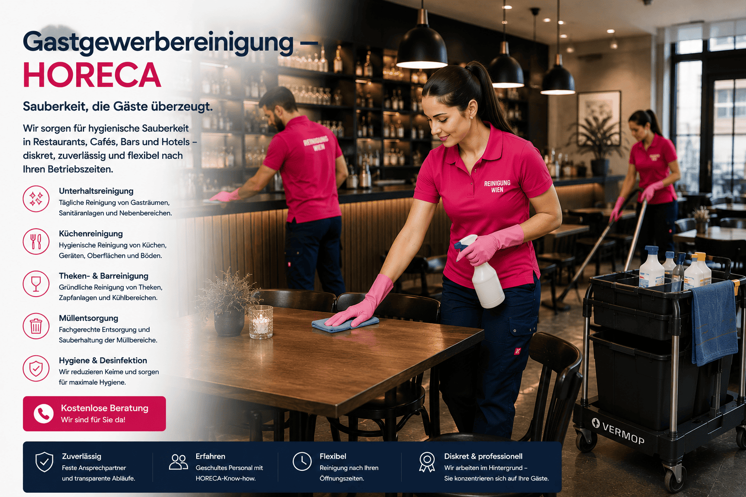 Gastgewerbereinigung — HORECA-Reinigung für Hotel, Restaurant und Café von Bling Bling Premium Reinigung