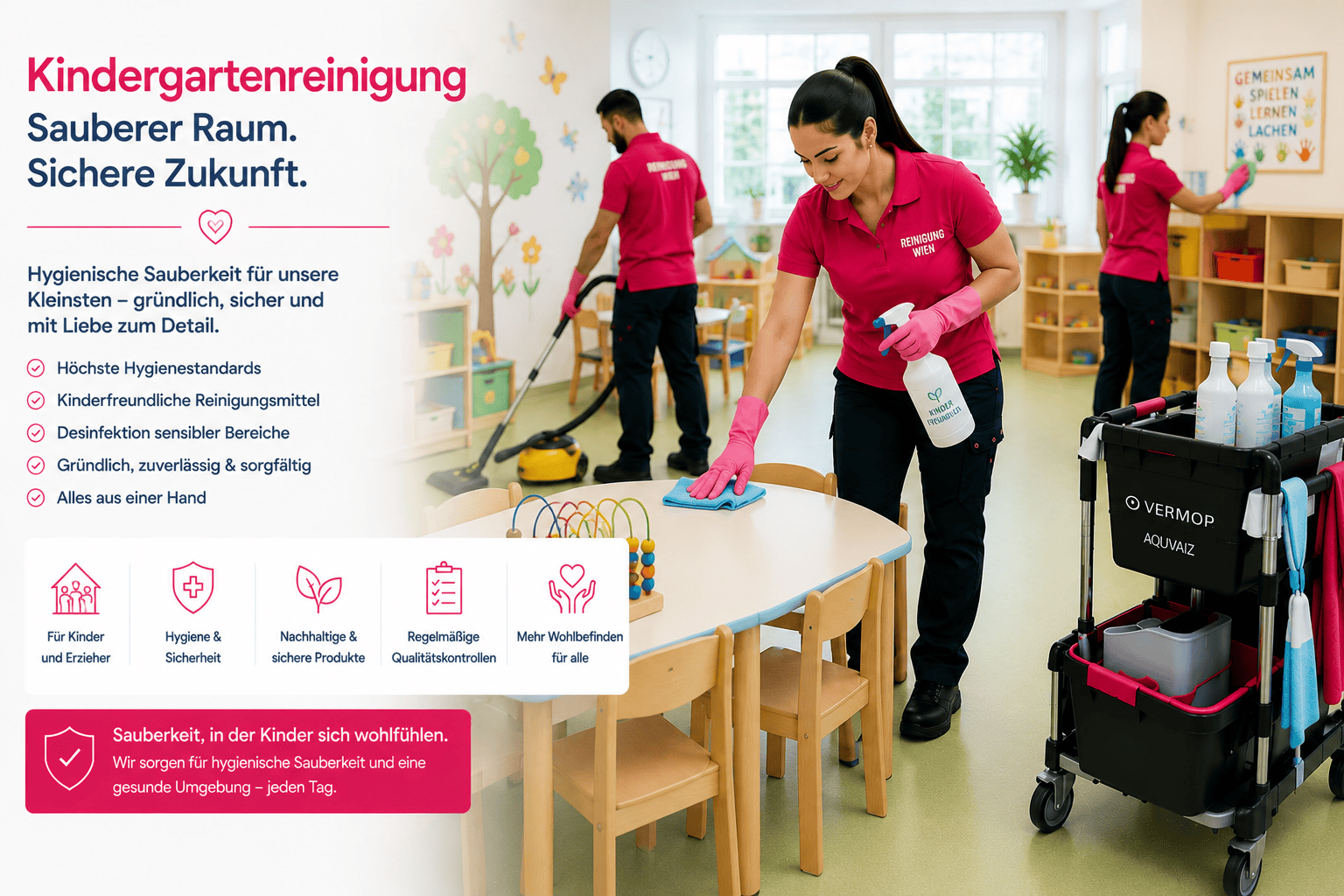 Kindergartenreinigung Österreich — intensive Kindergartenreinigung von Bling Bling Premium Reinigung für Wien, Graz, Linz, Salzburg