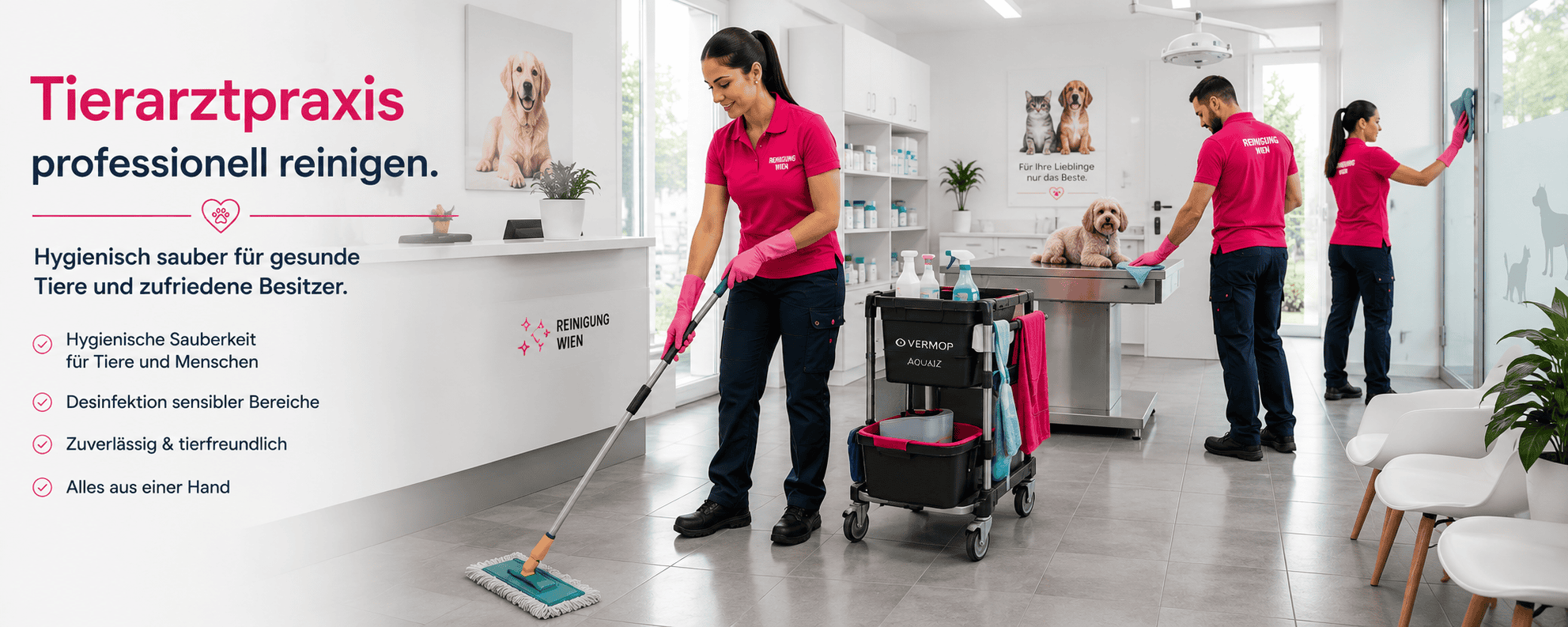 Tierarztpraxis reinigen — Veterinär-Hygiene für Praxis und Tierklinik von Bling Bling Premium Reinigung
